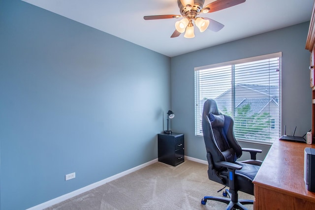 1670 Windward Dr, Pingree Grove, IL 60140 - office space featuring plenty of natural light, ceiling fan, and carpet flooring