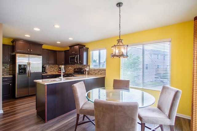 1670 Windward Dr, Pingree Grove, IL 60140 - dining space with dark wood-type flooring and recessed lighting