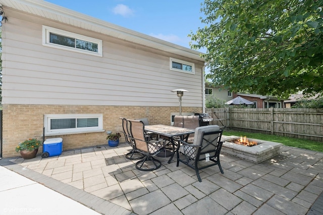 1308 Hoffman Ave, Park Ridge, IL 60068 - view of patio / terrace with an outdoor fire pit and outdoor dining space