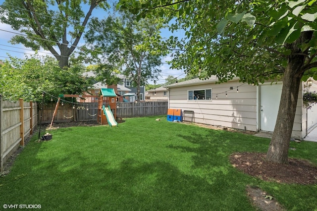 1308 Hoffman Ave, Park Ridge, IL 60068 - fenced backyard with a playground