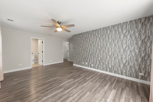 992 Langtry Ct Unit D, Elgin, IL 60120 - unfurnished room featuring a ceiling fan and wood finished floors