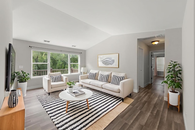 992 Langtry Ct Unit D, Elgin, IL 60120 - living area featuring lofted ceiling and wood finished floors