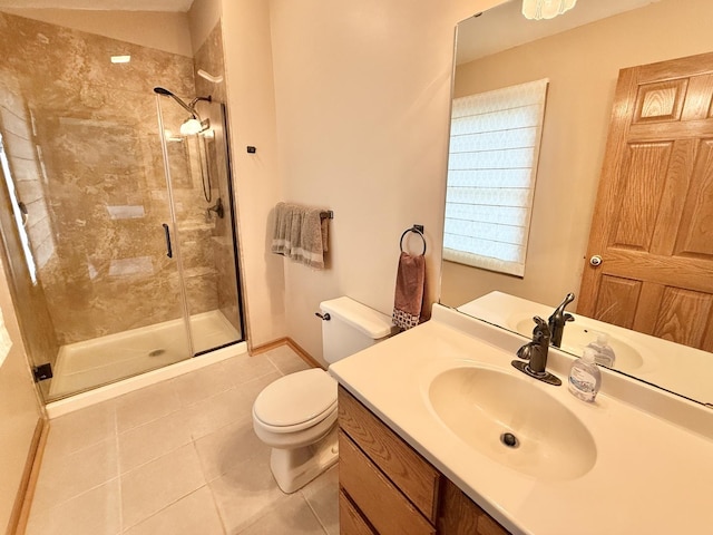 5448 S Branch Ct, Rochelle, IL 61068 - full bath featuring a shower stall, tile patterned floors, and vanity