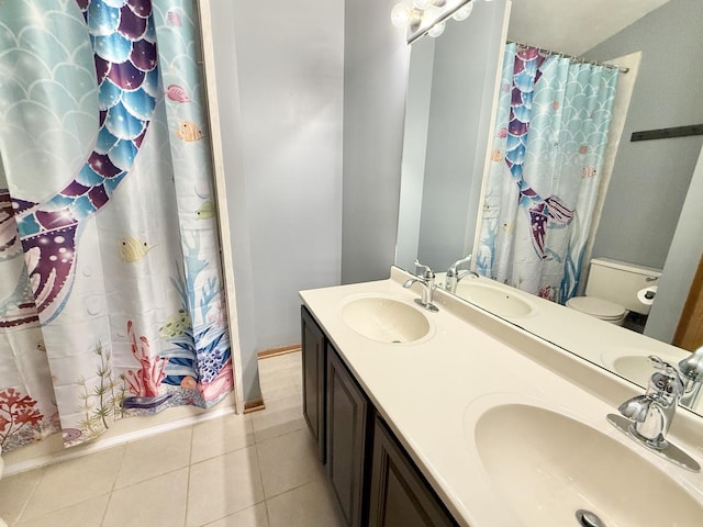 5448 S Branch Ct, Rochelle, IL 61068 - bathroom featuring double vanity and tile patterned floors