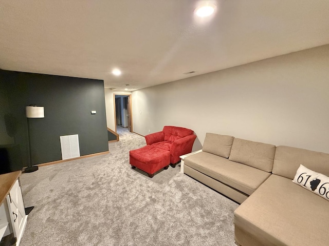 5448 S Branch Ct, Rochelle, IL 61068 - carpeted living room with recessed lighting and baseboards