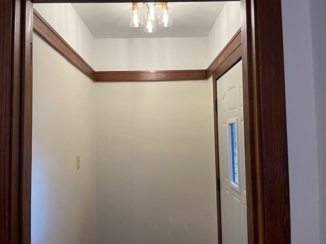 1404 Scoville Ave, Berwyn, IL 60402 - hallway featuring a chandelier
