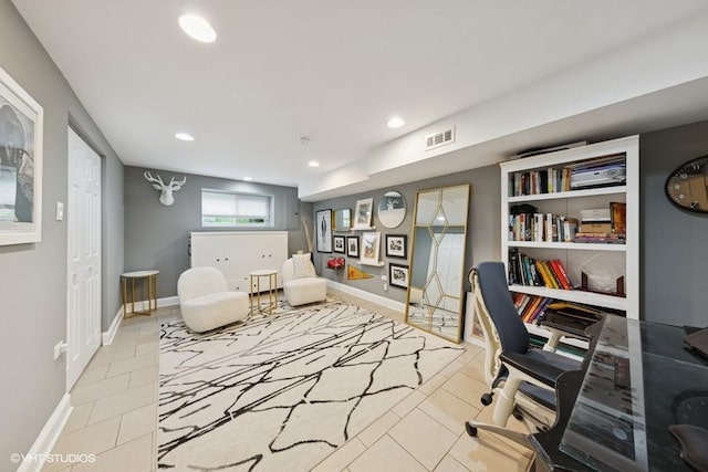 4229 S Prairie Ave, Chicago, IL 60653 - office featuring light tile patterned floors and recessed lighting