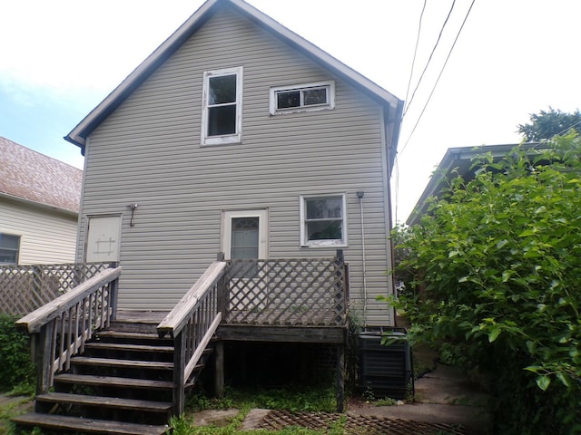 12934 Mozart St, Blue Island, IL 60406 - back of house featuring a deck