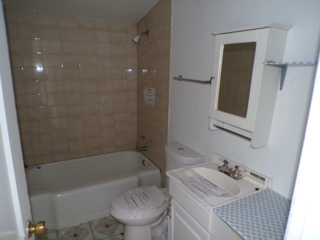 12934 Mozart St, Blue Island, IL 60406 - full bathroom featuring vanity, shower / bathtub combination, and tile patterned flooring