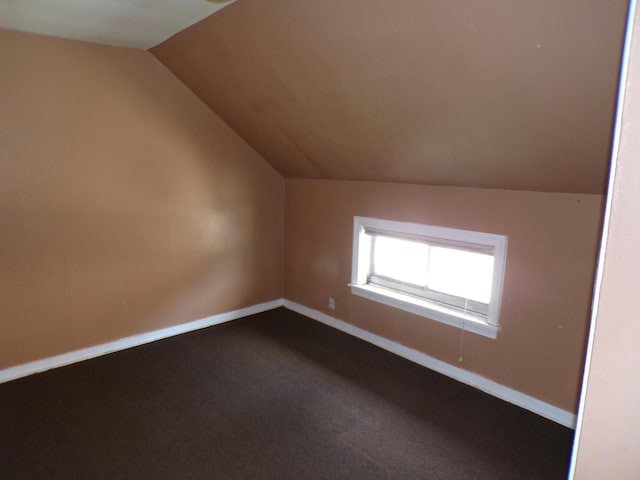 12934 Mozart St, Blue Island, IL 60406 - additional living space with vaulted ceiling and dark carpet