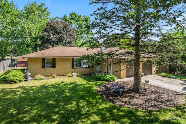 92 Neil Rd, Sugar Grove, IL 60554 - ranch-style home featuring concrete driveway, brick siding, an attached garage, and roof with shingles