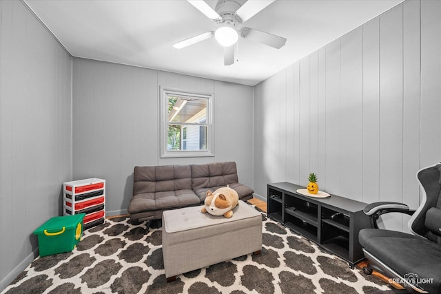 92 Neil Rd, Sugar Grove, IL 60554 - carpeted living room featuring ceiling fan