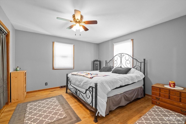 92 Neil Rd, Sugar Grove, IL 60554 - bedroom with light wood-type flooring and ceiling fan