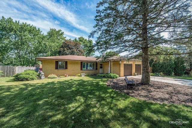 92 Neil Rd, Sugar Grove, IL 60554 - ranch-style home with concrete driveway, a garage, and brick siding