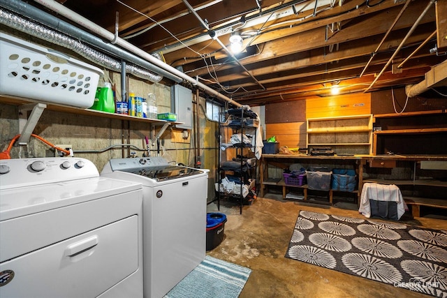 92 Neil Rd, Sugar Grove, IL 60554 - unfinished basement with independent washer and dryer