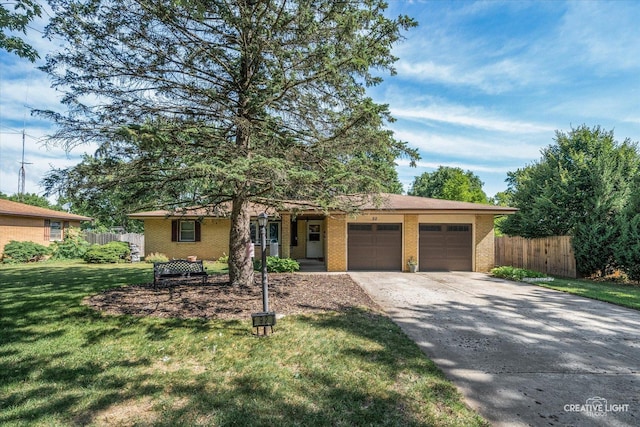 92 Neil Rd, Sugar Grove, IL 60554 - ranch-style home with concrete driveway, a garage, and brick siding
