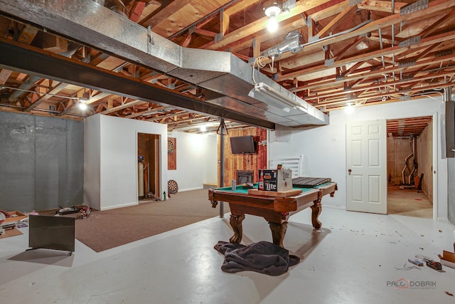 1021 Autumn Dr, Antioch, IL 60002 - unfinished below grade area featuring billiards