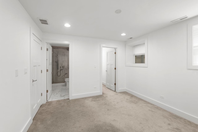 5312 S Woodlawn Ave Unit 1, Chicago, IL 60615 - unfurnished bedroom featuring recessed lighting, light carpet, and ensuite bathroom