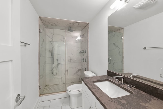 5312 S Woodlawn Ave Unit 1, Chicago, IL 60615 - bathroom featuring marble look tiles, vanity, and a marble finish shower