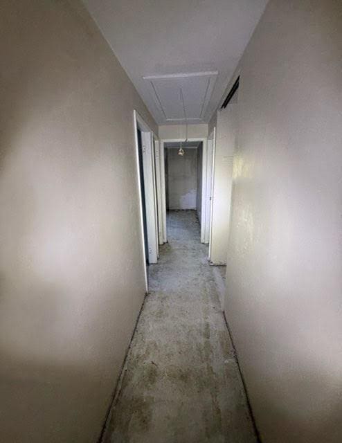 4501 180th St, Country Club Hills, IL 60478 - hall featuring attic access and concrete flooring