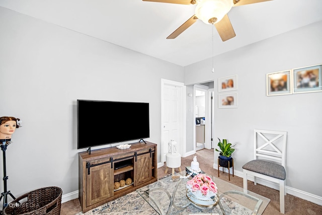 2924 N Mulligan Ave, Chicago, IL 60634 - living area featuring ceiling fan and carpet