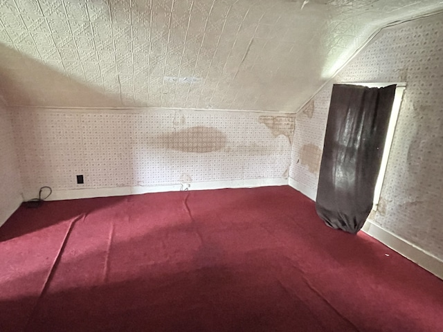 218 S Oneca St, Tonica, IL 61370 - additional living space featuring carpet flooring and vaulted ceiling