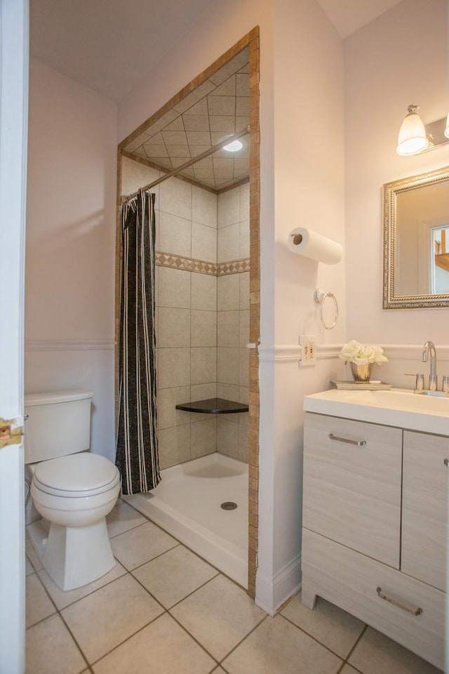 115 E Woodlawn Rd, New Lenox, IL 60451 - full bath with vanity, tile patterned floors, and a stall shower