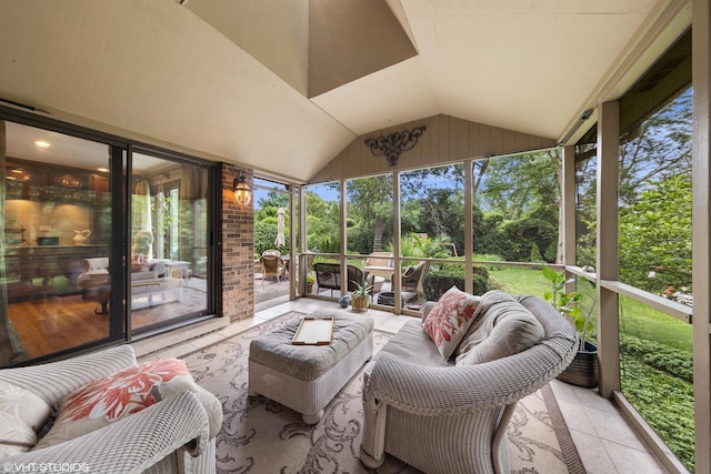 11522 Ridgewood Ln, Burr Ridge, IL 60527 - sunroom / solarium with vaulted ceiling, plenty of natural light, and an outdoor hangout area
