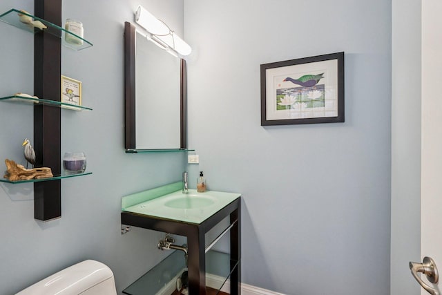 1431 N Artesian Ave Unit 1, Chicago, IL 60622 - half bathroom featuring toilet and vanity