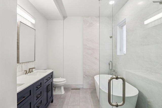 1431 N Artesian Ave Unit 1, Chicago, IL 60622 - full bath featuring double vanity, a freestanding bath, and a shower