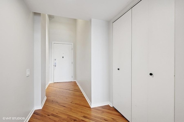 2614 N Clybourn Ave Unit 311, Chicago, IL 60614 - hallway with light wood finished floors and baseboards