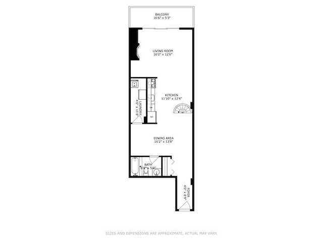 2614 N Clybourn Ave Unit 311, Chicago, IL 60614 - view of room layout