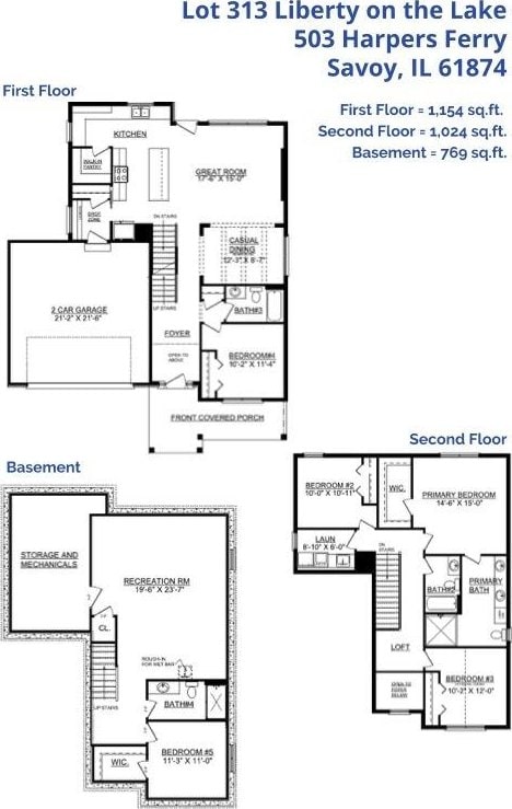 503 Harpers Fry, Savoy, IL 61874 - view of floor plan / room layout