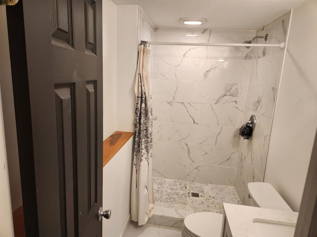814 S 11th Ave, Saint Charles, IL 60174 - full bath featuring marble look tile flooring, a stall shower, and vanity