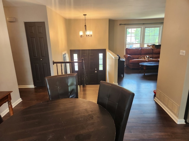 814 S 11th Ave, Saint Charles, IL 60174 - foyer entrance featuring a chandelier and hardwood / wood-style flooring