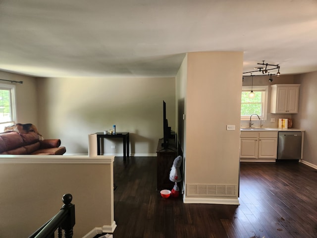 814 S 11th Ave, Saint Charles, IL 60174 - living room featuring plenty of natural light and dark wood finished floors