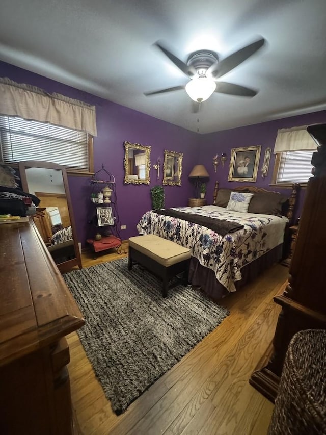 201 S Roy Ave, Northlake, IL 60164 - bedroom featuring wood finished floors and a ceiling fan