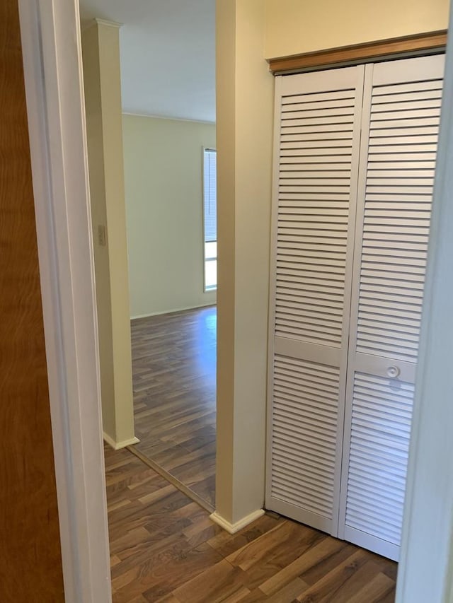 2605 Park St, Rolling Meadows, IL 60008 - hall with dark wood-type flooring