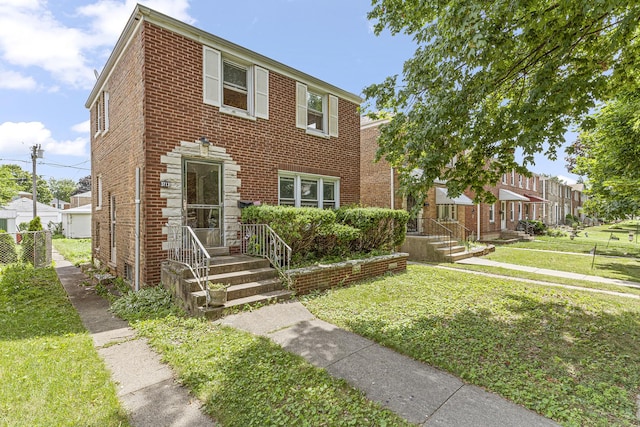 3713 S 57th Ct, Cicero, IL 60804 - view of front facade featuring a front lawn and brick siding