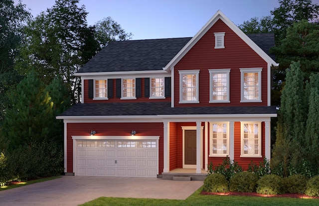 2611 Lawlor Ln, Naperville, IL 60564 - traditional home featuring an attached garage, driveway, and roof with shingles