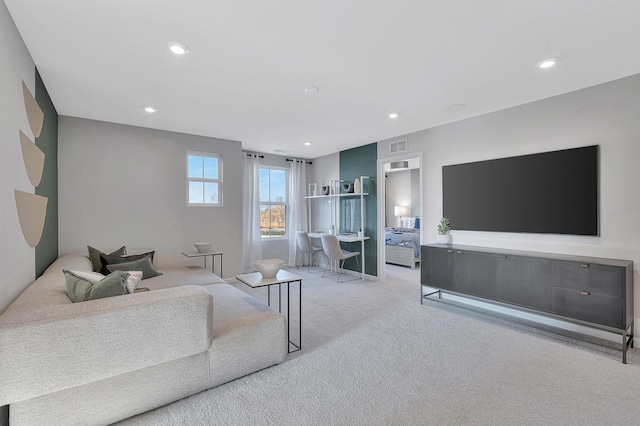 2611 Lawlor Ln, Naperville, IL 60564 - carpeted living room featuring recessed lighting