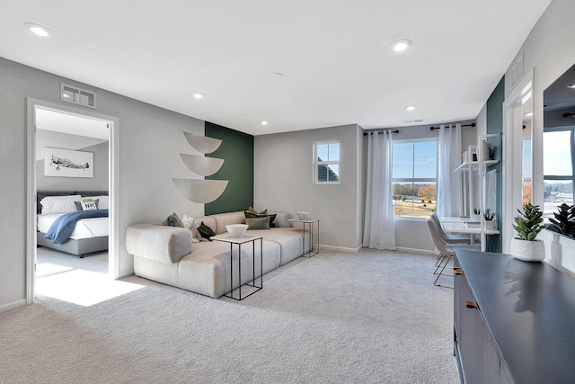 2611 Lawlor Ln, Naperville, IL 60564 - living area featuring carpet flooring and recessed lighting