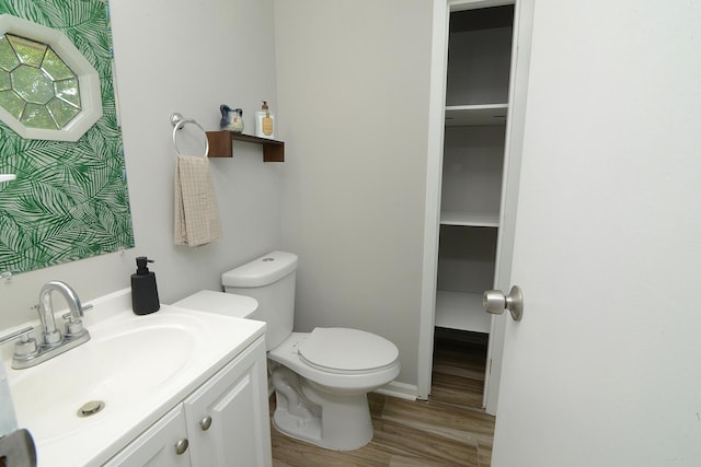 29W324 Grove Ave, West Chicago, IL 60185 - half bathroom with wood finished floors and vanity