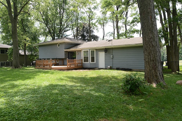 29W324 Grove Ave, West Chicago, IL 60185 - rear view of property with a wooden deck