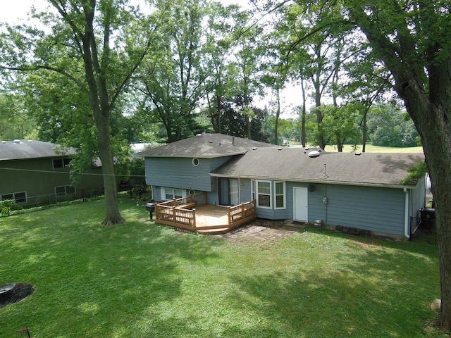 29W324 Grove Ave, West Chicago, IL 60185 - rear view of property featuring a wooden deck