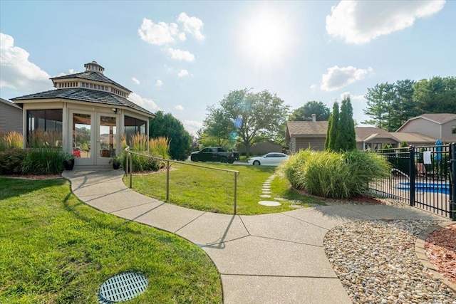 141 Manor Cir, Bloomington, IL 61704 - view of yard with french doors