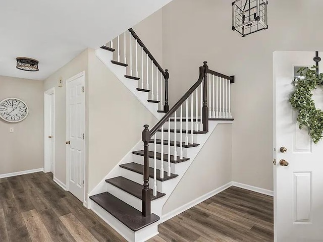 1168 Banbury Cir, Naperville, IL 60540 - stairway featuring wood finished floors