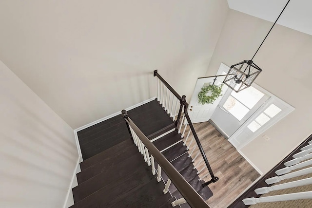 1168 Banbury Cir, Naperville, IL 60540 - stairway with a towering ceiling and wood finished floors
