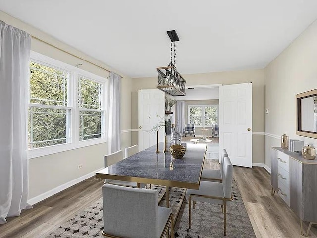 1168 Banbury Cir, Naperville, IL 60540 - dining room featuring dark wood finished floors and baseboards