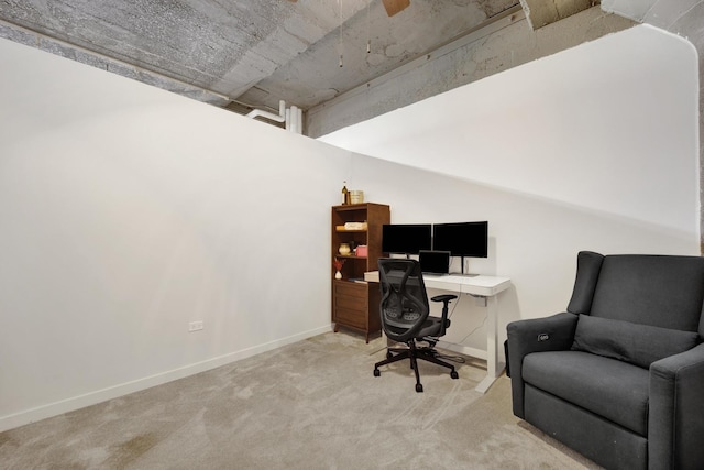 1151 W 14th Pl Unit 238, Chicago, IL 60608 - office featuring carpet floors and baseboards